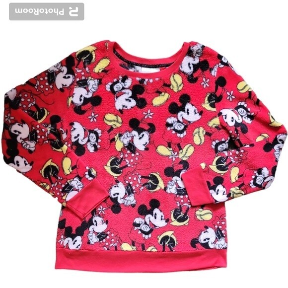 Disney Tops - DISNEY MINNIE MOUSE FLEECE SWEATSHIRT - M